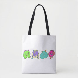Kleurrijke hamsterpeuken tote bag