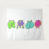 Kleurrijke hamsterpeuken wandkleed (Voorkant (horizontaal))