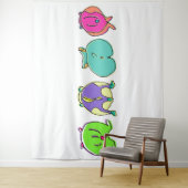 Kleurrijke hamsterpeuken wandkleed (In situ)