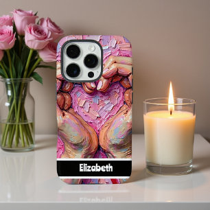 Kleurrijke Hand Geschilderd Hart Ontwerp Personali iPhone 16 Pro Hoesje