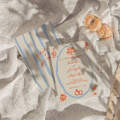 Kleurrijke hand geschilderde grillige bruiloft kaart