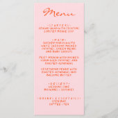 Kleurrijke hand geschilderde pinstripes bruiloft menu (Voorkant)