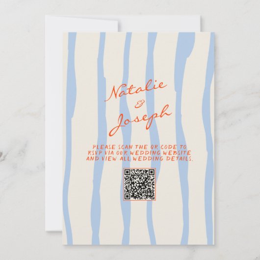 Kleurrijke hand geschreven geschilderde QR-code br Kaart (Achterkant)