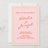 Kleurrijke hand geschreven krijtstreep alles in éé kaart (Voorkant)