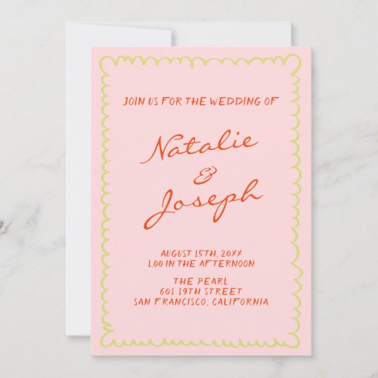 Kleurrijke hand geschreven krijtstreep alles in éé kaart (Voorkant)