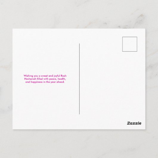 Kleurrijke hand getekend Happy Rosh Hashanah Briefkaart (Achterkant)