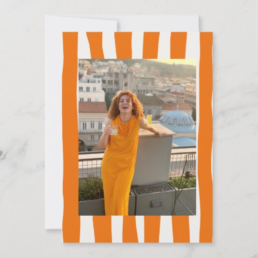 Kleurrijke Hand Getrokken 30e grillige Foto Verjaa Kaart (Achterkant)