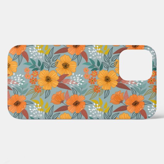 Kleurrijke Hand getrokken bloemen patroon Case-Mate iPhone Case (Achterkant (horizontaal))