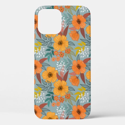 Kleurrijke Hand getrokken bloemen patroon Case-Mate iPhone Case (Achterkant)