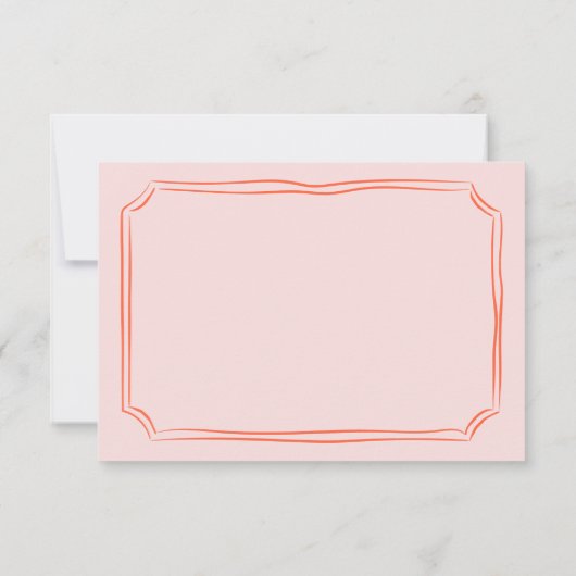 Kleurrijke Hand getrokken bruiloft eigenzinnige le RSVP Kaartje (Achterkant)