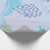 Kleurrijke hand getrokken dashspiralen en lijnen cadeaupapier (Hoek)