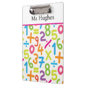 Kleurrijke Hand Getrokken Getallen Patroon - Leraa Klembord (Links)