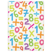 Kleurrijke Hand Getrokken Getallen Patroon - Leraa Klembord (Achterkant)