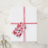 Kleurrijke Hand getrokken harten cadeau Label Cadeaulabel (Met Touw)