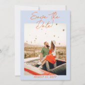 Kleurrijke Hand getrokken Heldere Retro Foto Bruil Save The Date (Voorkant)