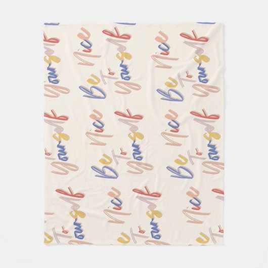 Kleurrijke Hand getrokken Motivatie Patroon Fleece Deken (Voorkant)