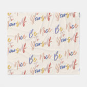 Kleurrijke Hand getrokken Motivatie Patroon Fleece Deken (Voorkant (Horizontaal))