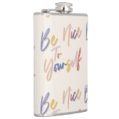 Kleurrijke Hand getrokken Motivatie Patroon Heupfles (Rechts)