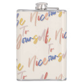 Kleurrijke Hand getrokken Motivatie Patroon Heupfles (Achterkant)