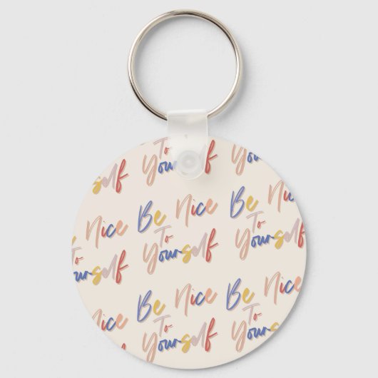 Kleurrijke Hand getrokken Motivatie Patroon Sleutelhanger (Voorkant)