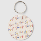 Kleurrijke Hand getrokken Motivatie Patroon Sleutelhanger (Achterkant)