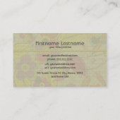 Kleurrijke Hand getrokken Retro Mode bloemontwerp Visitekaartje (Achterkant)