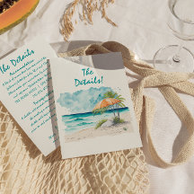 Kleurrijke Hand getrokken strand unieke bruiloft d