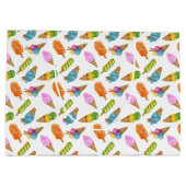 Kleurrijke hand getrokken waterverf ijspatroon groot cadeauzakje (Achterkant)