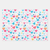 Kleurrijke Hand Prints Apple Hearts School thema Inpakpapier Vel (Voorkant 3)