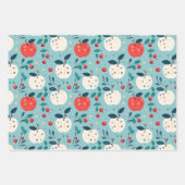 Kleurrijke Hand Prints Apple Hearts School thema Inpakpapier Vel (Voorkant 2)