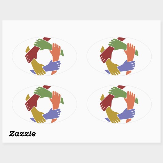 Kleurrijke Hand Sticker (Vel)