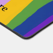 Kleurrijke hand tekenen strepen aangepaste tekst bureaumat (Hoek)