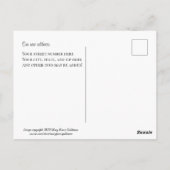 Kleurrijke handbediende woningen die aankondiging  briefkaart (Achterkant)