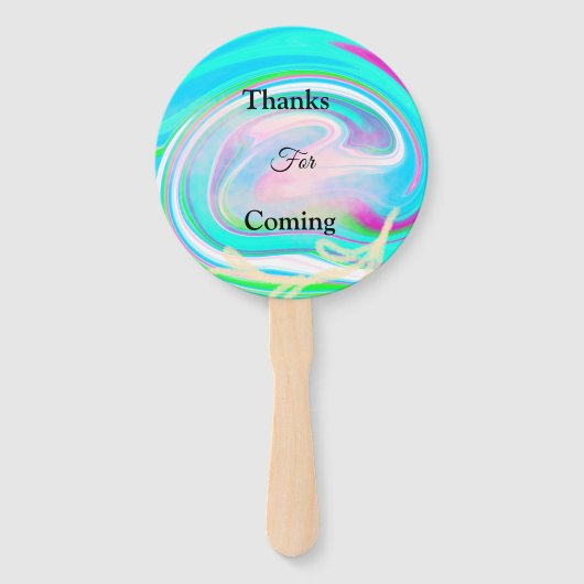 Kleurrijke handbeschilderde acrylvloeistof voor br handwaaier (Achterkant)