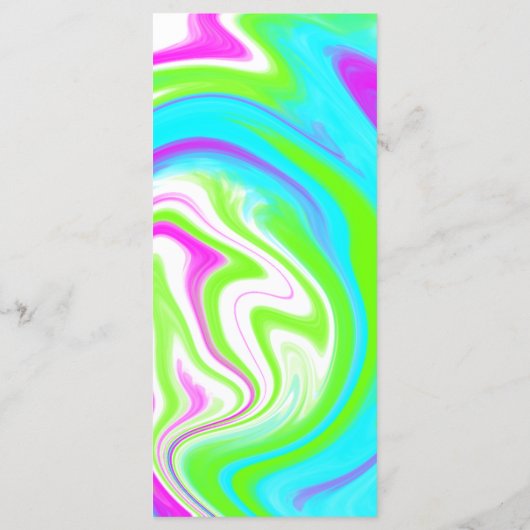 Kleurrijke handbeschilderde acrylvloeistof voor br menu (Achterkant)