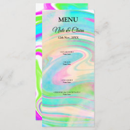 Kleurrijke handbeschilderde acrylvloeistof voor br menu