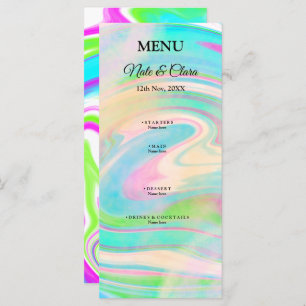 Kleurrijke handbeschilderde acrylvloeistof voor br menu