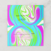 Kleurrijke handbeschilderde acrylvloeistof voor br plaatskaartje (Buitenkant ongevouwen)