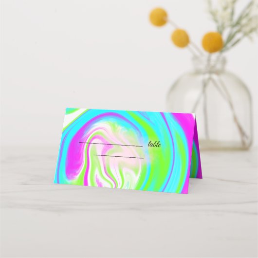 Kleurrijke handbeschilderde acrylvloeistof voor br plaatskaartje (Voorkant)