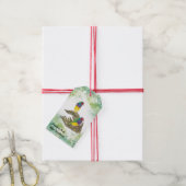 Kleurrijke handbeschilderde Gouldiaanse vink Cadeaulabel (Met Touw)