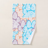Kleurrijke handdoekset van poten, illusionenwissel bad handdoek (Handdoek)
