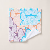 Kleurrijke handdoekset van poten, illusionenwissel bad handdoek (Wasdoekje)