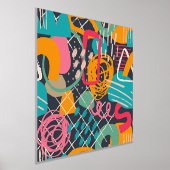 Kleurrijke HandDrawn Contemporary Grunge Art 3 Folie Afdrukken (Laagn)