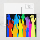 Kleurrijke Handen Briefkaart (Voorkant / Achterkant)