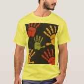 Kleurrijke handen tshirt (Voorkant)
