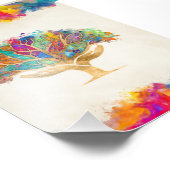 Kleurrijke handenboom foto afdruk (Hoek)