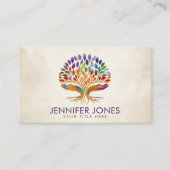 Kleurrijke handenboom visitekaartje (Voorkant)