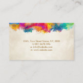 Kleurrijke handenboom visitekaartje (Achterkant)