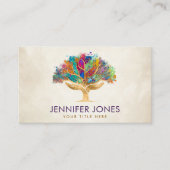 Kleurrijke handenboom visitekaartje (Voorkant)