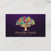 Kleurrijke handenboom visitekaartje (Voorkant)